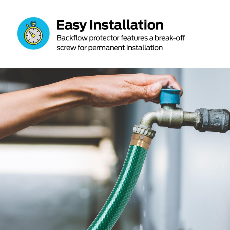 Eastman 3/4 Inch FHT x 3/4 Inch MHT Hose Bibb Anti Siphon Vacuum Breaker, Brass Plumbing Fitting, 20199 - Image 3